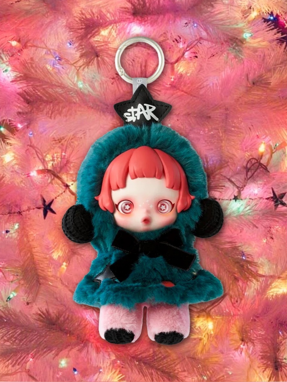 PopMart Winter Symphony Series Skullpanda Partita Christmas Tree Mini Plush Doll